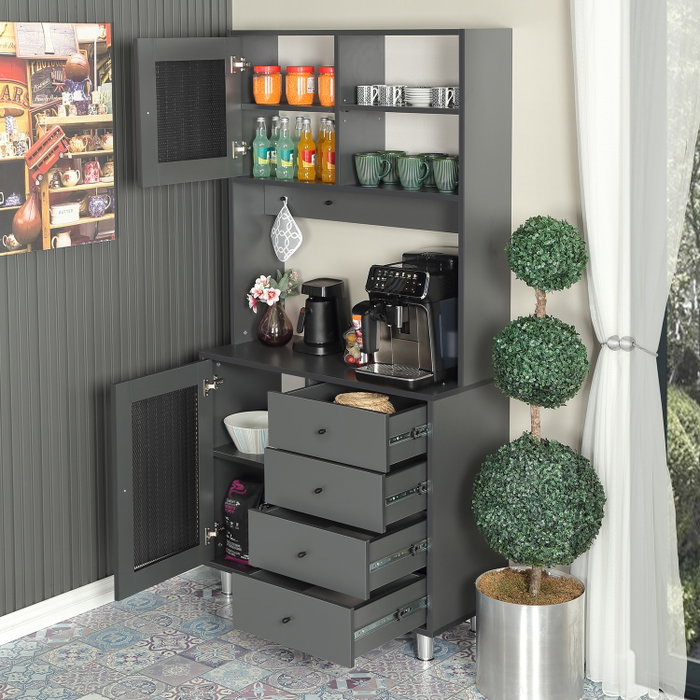Hanah Home Armario Multiusos Grano 96 - Anthracite